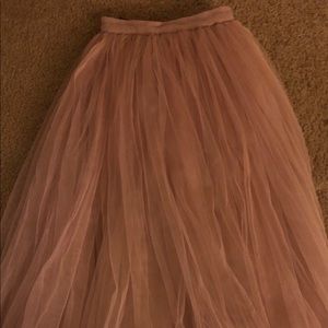 Blush pink tulle skirt